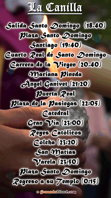 horario de la cañilla del martes santo