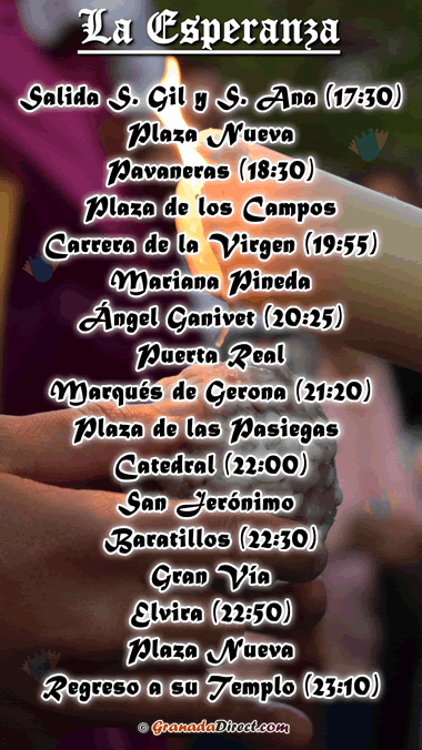 horario de la esperanza del martes santo