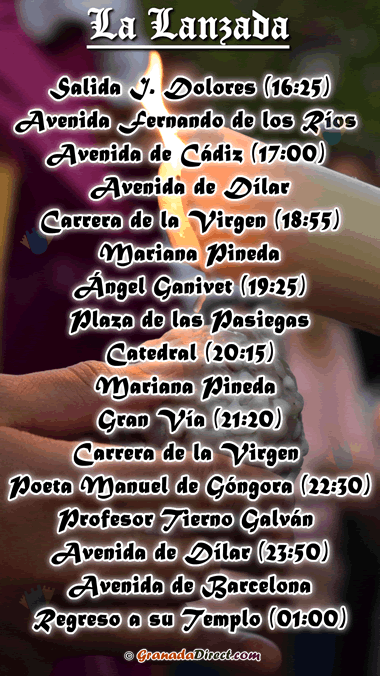 horario de la lanzada del martes santo