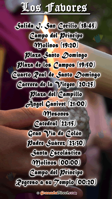 horario de los favores del viernes santo