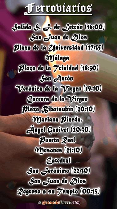 horario de los ferroviarios del viernes santo