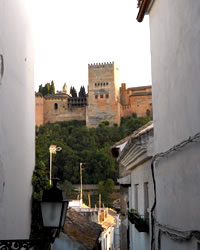 vistas de la alhambra desde albayzin en granada