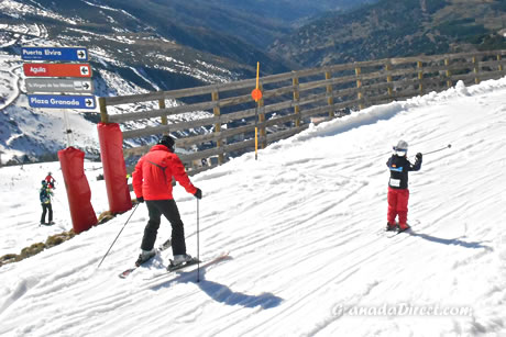 pistas señalizadas en sierra nevada
