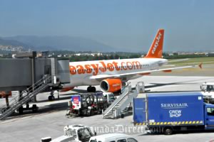 avion de easyjet esperando carga de equipaje