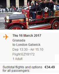 billete de ida y vuelta de granada a londres con easyjet