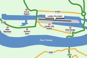 entrada a city airport en londres