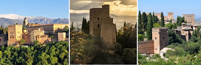 tres palacios de la alhambra