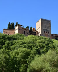 vista de la alhambra desde antiguo barrio del albayzin