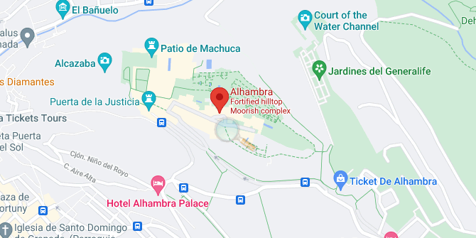 mapa de ubicacion de la alhambra