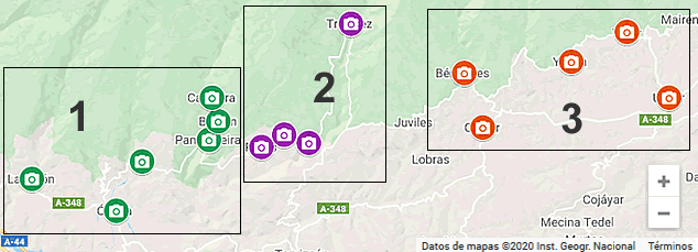 mapa de ubicacion de los pueblos en la alpujarra