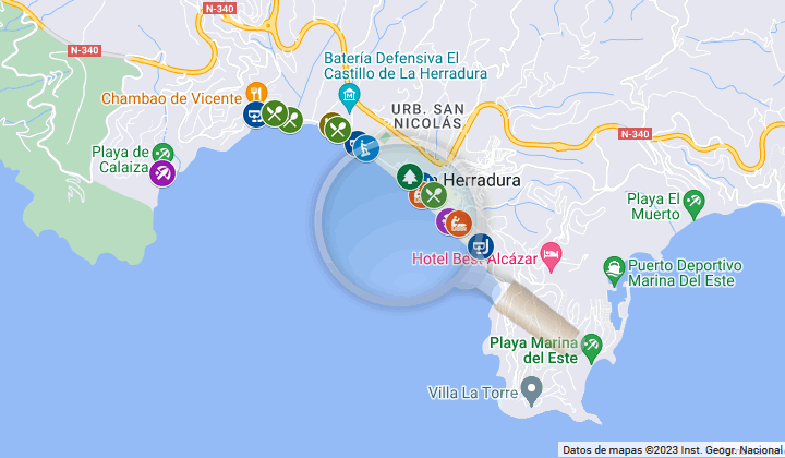 mapa de todas las playas de la herradura