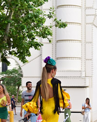 tres caballos en la feria de granada