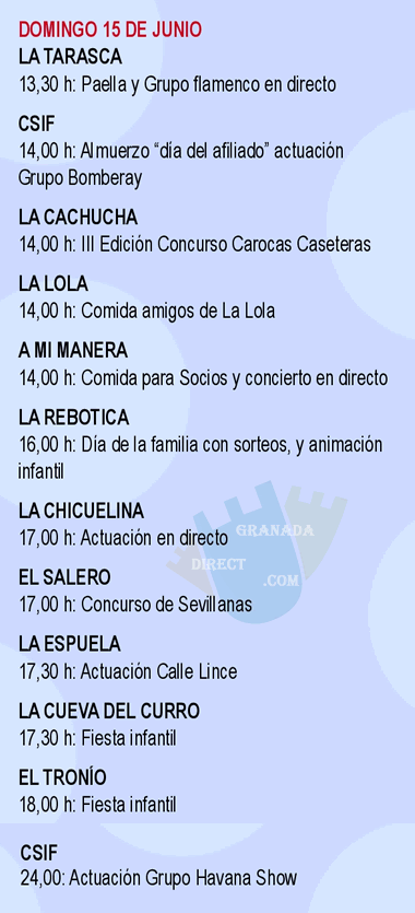 programacion de feria del domingo 2025
