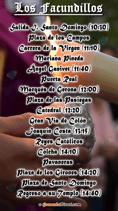 horario de los facundillos del domingo de resurrección