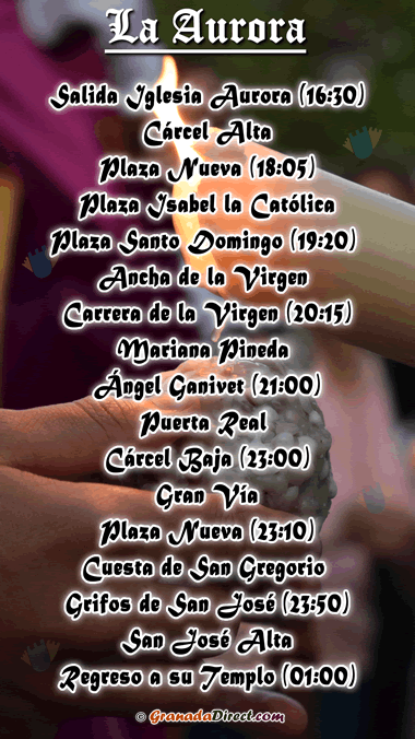horario de la aurora del jueves santo