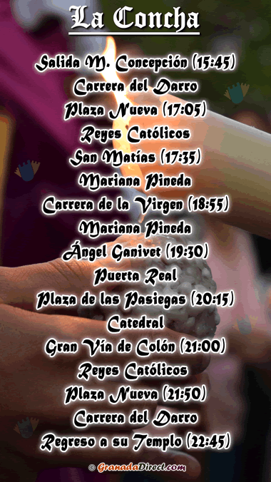 horario de la concepción del jueves santo