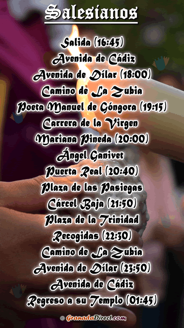 horario de los salensianos del jueves santo