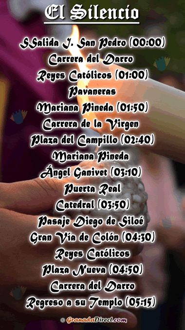horario del silencio del jueves santo