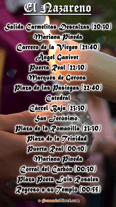 horario del nazareno del miércoles santo