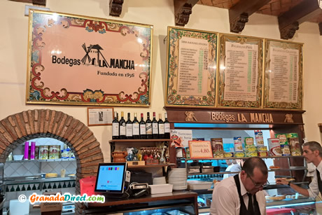 carta en la pared de bodega la mancha