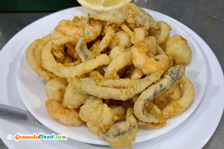 pescaito frito en diamantes