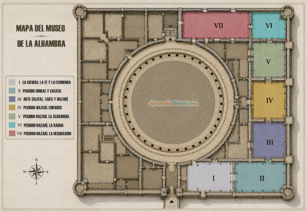 mapa del museo de la alhambra