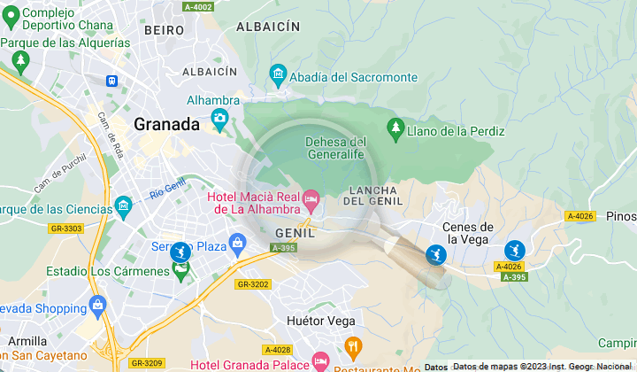 mapa de ubicacion de las tiendas de esqui en granada