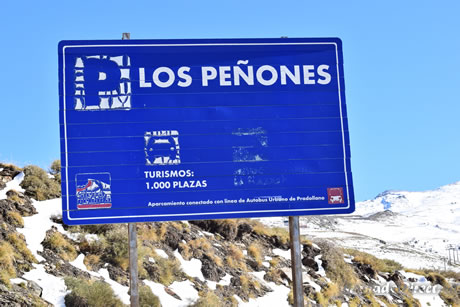 señal del parking los peñones