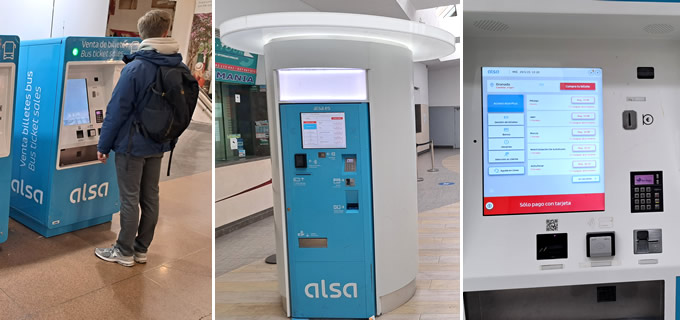 comprar billetes de autobuses en la taquilla