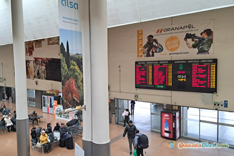 información en estación de autobuses de granada